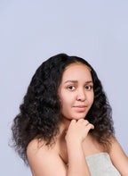 Premium Machine Remy Indian Hair Wig - Natural Black straight/wavy