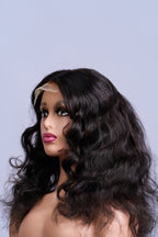 Premium Machine Remy Indian Hair Wig - Natural Black straight/wavy