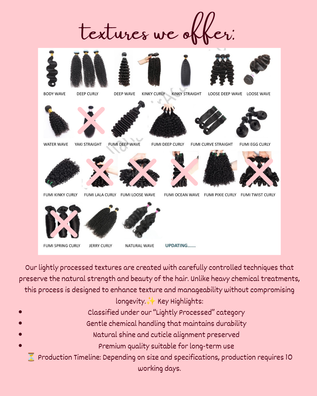 Closures and frontals - lightly processed kinky curls